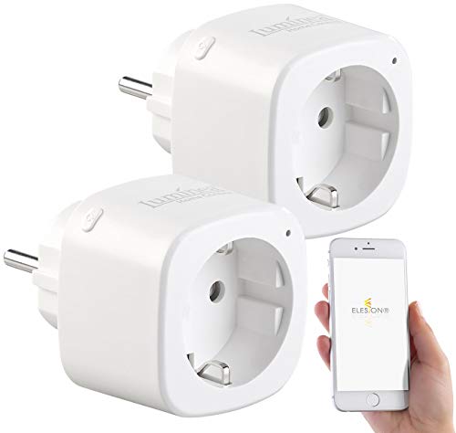 Luminea Home Control WLAN Steckdose Elesion: 2er-Set WLAN-Steckdosen, Amazon Alexa & Google Assistant komp., 16 A (Schaltsteckdose, Wlansteckdose, Steckdosenleiste) von Luminea