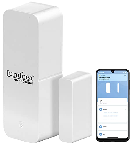 Luminea Home Control Fensterkontakt: ZigBee-Tür- & Fensteralarm, für Alexa, Google Assistant und Siri, App (ZigBee Türkontakt, ZigBee Fensterkontakt, Fensterschalter) von Luminea