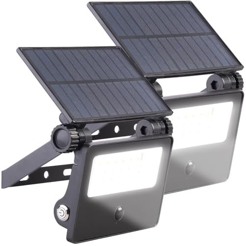 Luminea Solar LED Fluter: 2er-Set Solar-LED-Wandfluter mit Bewegungsensor, 700 lm, 1.800 mAh (LED Solar mit Bewegungsmelder, LED-Strahler Bewegungsmelder, Dachrinnenleuchten Nachtlicht Funktion) Luminea Solar LED Fluter: 2er-Set Solar-LED-Wandfluter mit Bewegungsensor, 700 lm, 1.800 mAh (LED Solar mit Bewegungsmelder, LED-Strahler Bewegungsmelder, Dachrinnenleuchten Nachtlicht Funktion) von Luminea
