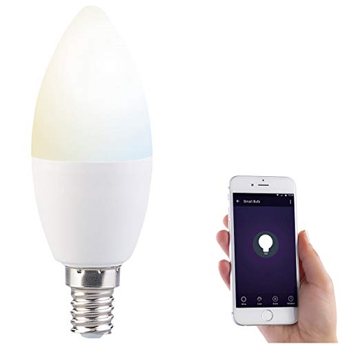 Luminea Home Control WLAN Birne: WLAN-LED-Lampe, für Siri, Alexa & Google Assistant, E14, weiß (CCT), F (Alexa-Leuchtmittel E14, Alexa-Birne E14, Glühbirnen) Luminea Home Control WLAN Birne: WLAN-LED-Lampe, für Siri, Alexa & Google Assistant, E14, weiß (CCT), F (Alexa-Leuchtmittel E14, Alexa-Birne E14, Glühbirnen) von Luminea