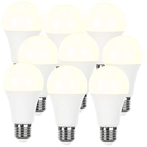 Luminea Energiesparlampe dimmbar: 9er-Set dimmbare LED-Lampen warmweiß, 11 W, E27, 2700 K, 1.050 lm (LED-Leuchtmittel E27 dimmbar, LED-Tropfen E27 warmweiß, Wohnzimmerleuchten) von Luminea