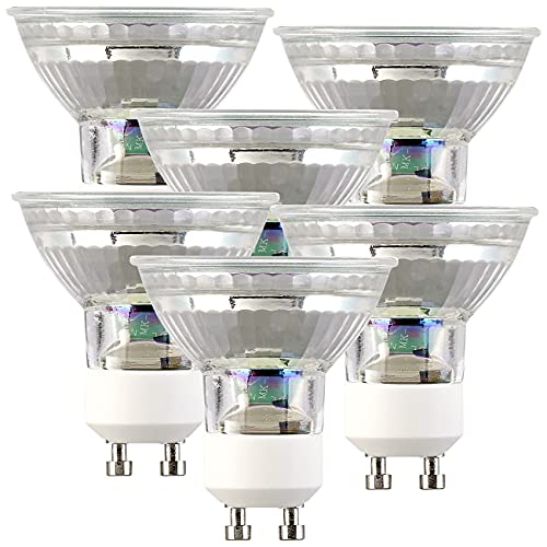 Luminea Glühbirne GU10: 6er-Set LED-Glas-Spots, GU10, 1,5 W (ersetzt 15W), 120 lm, warmweiß (LED-Leuchtmittel warmweiß, Spotlight, Deckenleuchte) von Luminea