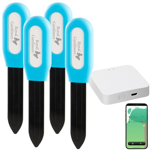 Luminea Home Control Bodenfeuchtigkeitssensor: 4X Pflanzen-Bodenfeuchtigkeits- & Temperatursensor + WLAN-Gateway, App (Pflanzenbewässerungssensoren, Pflanzen-Temperatur-Sensor, Bodenfeuchte) Luminea Home Control Bodenfeuchtigkeitssensor: 4X Pflanzen-Bodenfeuchtigkeits- & Temperatursensor + WLAN-Gateway, App (Pflanzenbewässerungssensoren, Pflanzen-Temperatur-Sensor, Bodenfeuchte) von Luminea