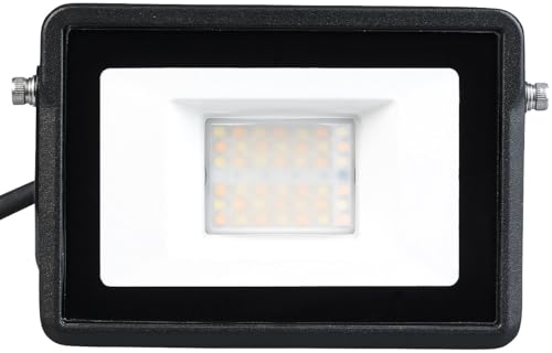 Luminea Home Control RGB Strahler: WLAN-RGB-CCT-Fluter, App, Sprachsteuerung, 1.620 lm, 20 W, IP65 (WLAN LED-Strahler, außen, Arbeitsleuchte) von Luminea