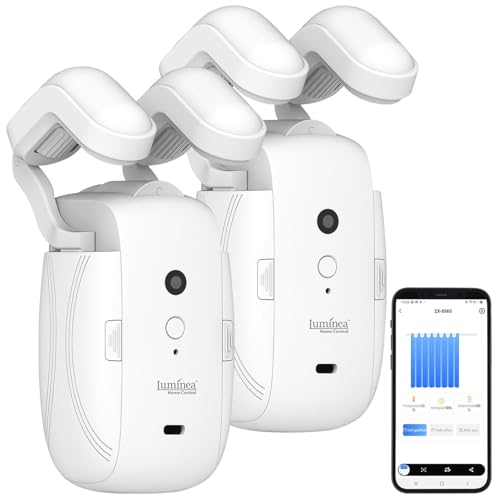 Luminea Home Control Vorhang Antriebsmotoren: 2er-Set Smarter 3in1-Universal-Vorhangmotor mit Akku, Bluetooth, App (Vorhang Steuergerät, Motor, iPad Halterung) Luminea Home Control Vorhang Antriebsmotoren: 2er-Set Smarter 3in1-Universal-Vorhangmotor mit Akku, Bluetooth, App (Vorhang Steuergerät, Motor, iPad Halterung) von Luminea