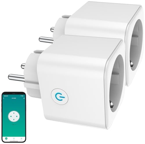 Luminea Home Control Smarte Steckdose: 2er-Set WLAN-Steckdose, Matter-zertifiziert, Energiekostenmesser, 16 A (WLAN Steckdose mit Matter Standard, Matter-fähige Steckdose, Bedienungsanleitung) von Luminea