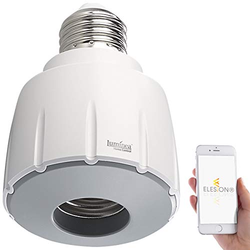 Luminea Home Control WiFi Lampenfassung: Smarte WLAN-E27-Lampenfassung, kompatibel mit Amazon Alexa & Google Assistant (Lampensockel-Adapter, Lampensockel Adapter E27, Überwachungskamera) von Luminea