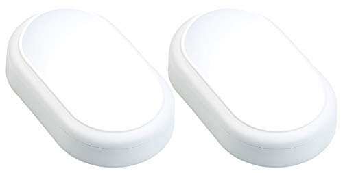 Luminea Kellerlicht LED: 2er-Set stoßfeste LED-Feuchtraumleuchten, 1.500 lm, 15 W, 4000 K, IP54 (Garagenlampe, Kellerleuchte, Decke) von Luminea