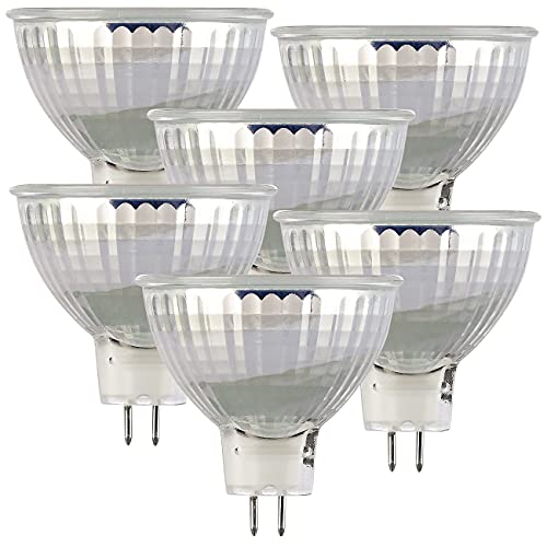 Luminea 3 LED: 6er-Set LED-Glas-Spot, GU5.3, 6W (ersetzt 40W), 500lm, 3000K, warmweiß (LED Spot 3, Gu5.3 LED-Beleuchtung, Deckenlampe) von Luminea