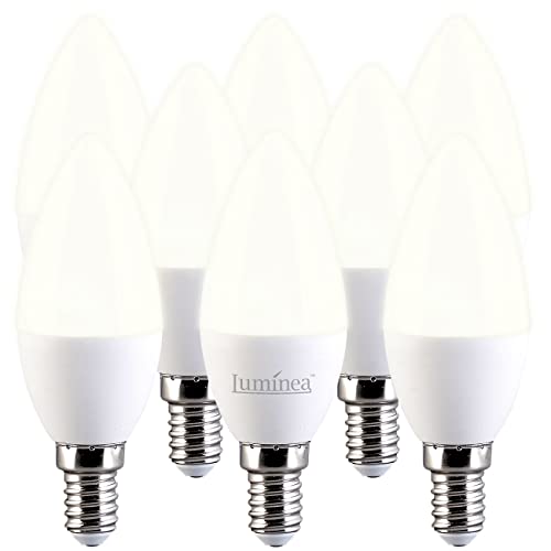 Luminea LED Kerzenbirnen: 8er-Set LED-Kerzen E14, C37, 3 W (ersetzt 30 W), 240 lm, warmweiß (Leuchtmittel E14 Kerzenbirnen, Glühbirne Kerzenform, Leuctmittel e 14) von Luminea