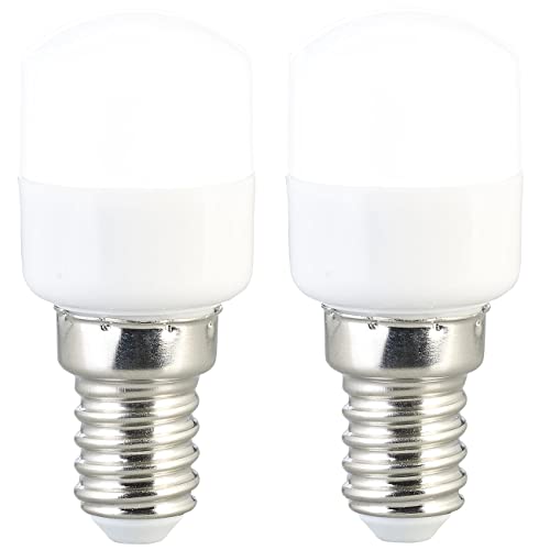 Luminea Kühlschrankbirne: 2er-Set LED-Kühlschranklampen, E14, T25, 150 lm, 2 W, tageslichtweiß (LED-Mais E14 tageslichtweiß, Kolben-Leuchtmittel, Einbaustrahler) von Luminea