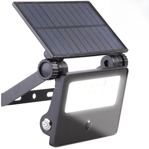 Luminea LED Solar Sensor: 4er-Set Solar-LED-Wandfluter mit Bewegungssensor, 700 lm, 1.800 mAh (Fluter Garten, Lampen mit Bewegungs Meldern, Dachrinnenleuchten Bewegungsmelder Nachtlicht Funktion) von Luminea