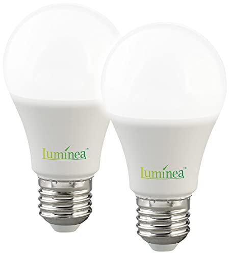 Luminea LED-Lampe mit E27-Sockel: 2er-Set LED-Lampen, Bewegungssensor, E27, 9 W, 850 lm, tageslichtweiß (LED-Lampe für E27-Fassung, Energieeffiziente, Leuchtmittel kaltweiß) von Luminea