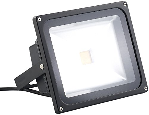 Luminea LED Werkstattstrahler: LED-Fluter 30 W, schwarz, IP65, tageslichtweiß (LED Strahler Hofbeleuchtung, LED Strahler Werkstat, Tageslichtlampe) von Luminea