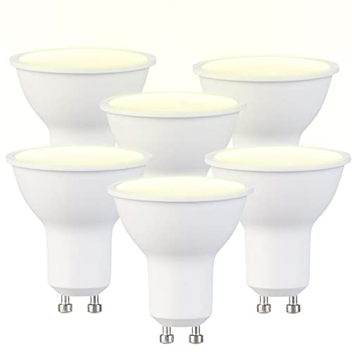 Luminea LED Lampen GU10: 6er-Set LED-Spotlights GU10, 7 W (ersetzt 50 W), 540 Lumen, warmweiß (LED Spots, LED Einbaustrahler, Halogenlampen) von Luminea