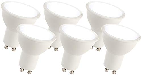 Luminea LED Leuchtmittel GU 10: 6er-Set LED-Spots GU10, 7 Watt, 600 lm, F, 6.500 K, 100° (GU10 Leuchtmittel LED, LED GU10 tageslichtweiß, Deckenlampe) von Luminea