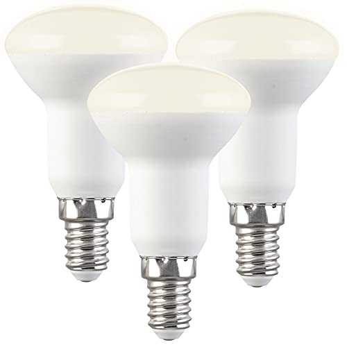 Luminea Glühbirne E14: 3er-Set LED-Reflektoren, R50, warmweiß, 450 lm, E14, 5W (ersetzt 40W) (LED Reflektorlampe, E14-LED-Glühbirne, Wohnzimmerleuchten) von Luminea
