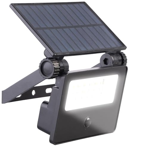 Luminea Solar Scheinwerfer: Solar-LED-Wandfluter mit PIR-Bewegungssensor, 400 lm, 1.200 mAh, IP65 (Bewegungsmelder Strahler, LED-Leuchten Bewegungsmelder, Fluter Bewegungsmeldern) von Luminea