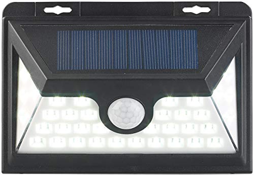 Luminea LED-Nachtlicht Solar: 4er-Set Solar-LED-Wandleuchten mit Bewegungs-Sensor, 350 lm, 7,2 Watt (Hauswandlampen, Solarstrahler, Solarleuchte Bewegungsmelder) von Luminea