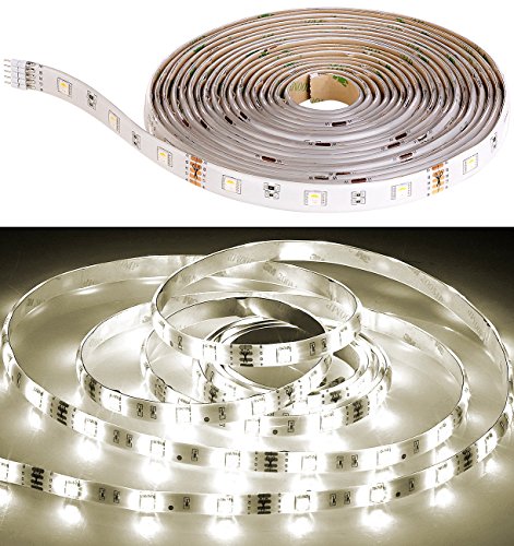 Luminea Zubehör zu LED Streifen Komplettset: LED-Streifen-Erweiterung LAM-515, 5 m, 1.300 Lumen, warmweiß, IP44 (LED Band IP44, LED Strip IP44, Indirekte Beleuchtung) von Luminea