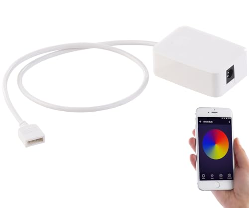 Luminea Zubehör zu Alexa RGB Controller: WLAN-Controller (LED Serie LAC), Amazon Alexa & Google Assistant komp. (LED Strip, Stripes mit steuern, Adapter, Bluetooth) von Luminea