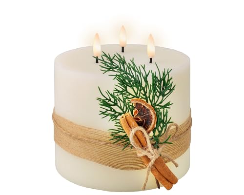 LED Kerze batteriebetrieben 3 flammig mit Timer Wachs 15cm - flackernde Flamme Effekt - Weihnachtskerze mit 6 Stunden Timerfunktion - Flammenlose Kerzen Wachskerzen Dekokerzen - Creme Warmweiß LED Kerze batteriebetrieben 3 flammig mit Timer Wachs 15cm - flackernde Flamme Effekt - Weihnachtskerze mit 6 Stunden Timerfunktion - Flammenlose Kerzen Wachskerzen Dekokerzen - Creme Warmweiß von Lumineo