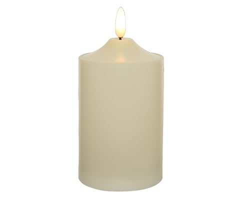 LED Kerze mit Timer 7,5x15cm - Indoor & Outdoor - Kunstkerze mit 6 Stunden Timerfunktion - Flammenlose Kerzen als Outdoorkerzen Kirchenkerzen Tischkerzen Dekokerzen - Creme Warmweiß LED Kerze mit Timer 7,5x15cm - Indoor & Outdoor - Kunstkerze mit 6 Stunden Timerfunktion - Flammenlose Kerzen als Outdoorkerzen Kirchenkerzen Tischkerzen Dekokerzen - Creme Warmweiß von Lumineo