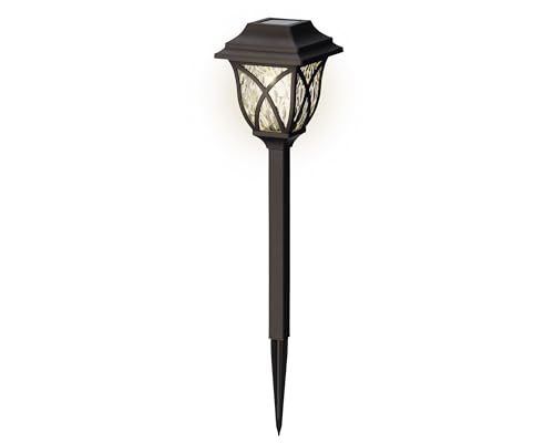 LED Solar Außenleuchte 44cm Kunststoff - Solarleuchte Gartenlicht zum Stecken - Gartenleuchte Wegeleuchte Gartenlampe Solarlicht - Solarlampen & Gartenbeleuchtung für Außen Garten - Schwarz Warmweiß LED Solar Außenleuchte 44cm Kunststoff - Solarleuchte Gartenlicht zum Stecken - Gartenleuchte Wegeleuchte Gartenlampe Solarlicht - Solarlampen & Gartenbeleuchtung für Außen Garten - Schwarz Warmweiß von Lumineo