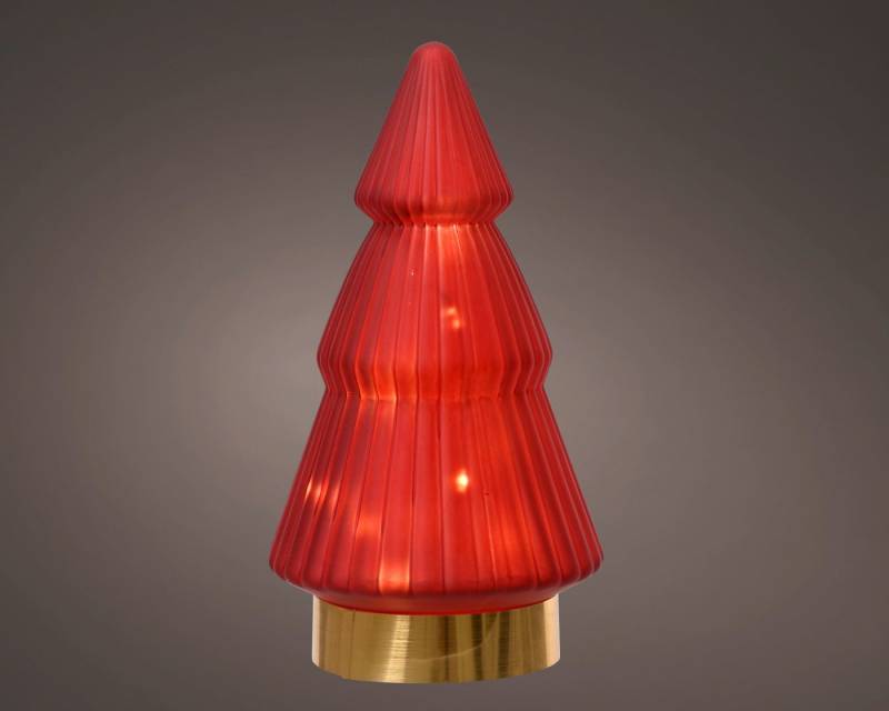 Lumineo Dekofigur LED Baum rot/warmes weiss 19,5cm von Lumineo