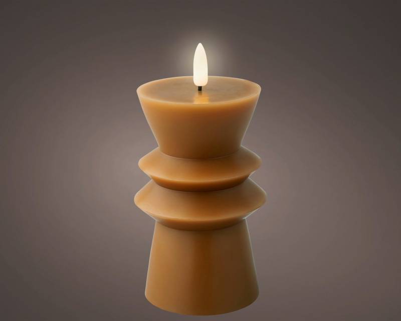 Lumineo Dekofigur LED Kerze Wachs braun/warmweiss 14,6cm Lumineo Dekofigur LED Kerze Wachs braun/warmweiss 14,6cm von Lumineo
