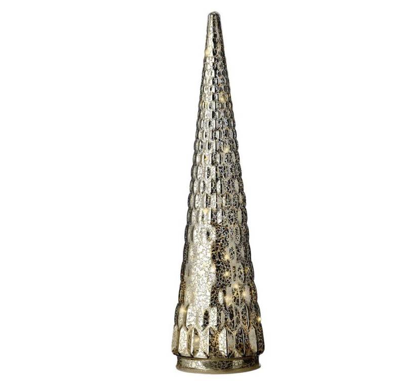 Lumineo LED Dekolicht Micro-LED-Baum - aus Glas - ca. Ø 9 x 35 cm - silber - 1 Stück von Lumineo