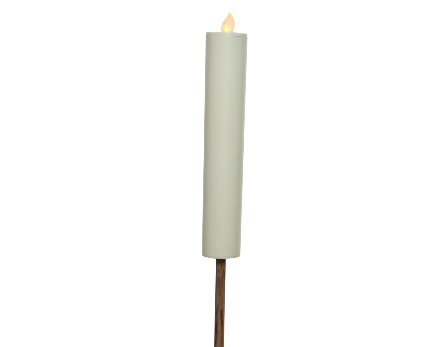 Lumineo LED-Kerze, LED Solar Kerze Fackel 97,5cm Kunststoff Flammeneffekt Weiß Lumineo LED-Kerze, LED Solar Kerze Fackel 97,5cm Kunststoff Flammeneffekt Weiß von Lumineo