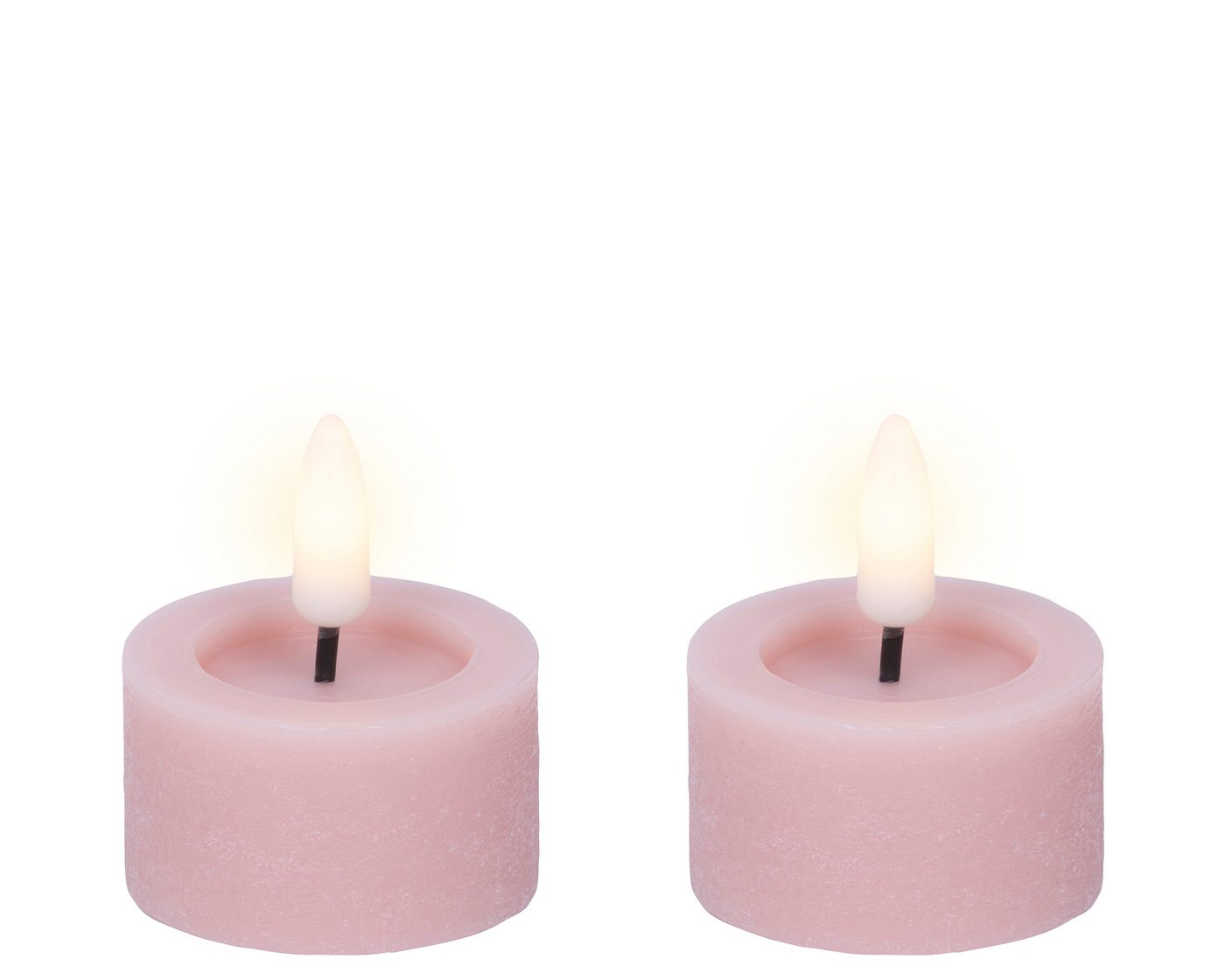 Lumineo LED-Kerze, LED Teelichter mit Timer 4,4x5cm Wachs Rosa / Warmweiß 2 Stück Lumineo LED-Kerze, LED Teelichter mit Timer 4,4x5cm Wachs Rosa / Warmweiß 2 Stück von Lumineo