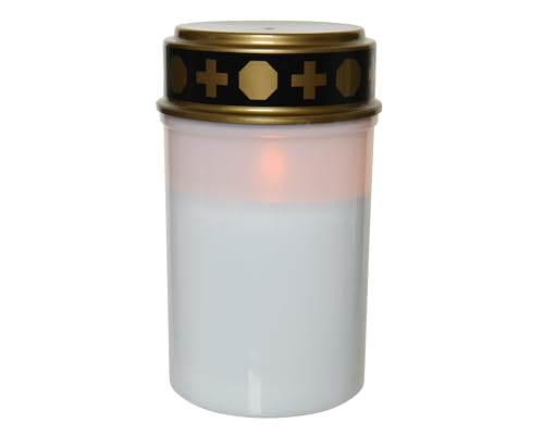Lumineo LED Kerze mit Timer 7x12cm - Indoor & Outdoor - Grablicht mit 6 Stunden Timerfunktion - Flammenlose Kerzen als Outdoorkerzen Grabkerzen Tischkerzen Grabdeko - Weiß Warmweiß Lumineo LED Kerze mit Timer 7x12cm - Indoor & Outdoor - Grablicht mit 6 Stunden Timerfunktion - Flammenlose Kerzen als Outdoorkerzen Grabkerzen Tischkerzen Grabdeko - Weiß Warmweiß von Lumineo