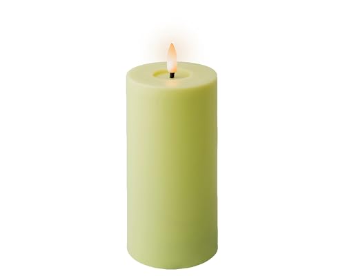 Lumineo LED Kerze mit Timer Outdoor 7x17cm Kunststoff - für Innen & Außen - flackernde Flamme Effekt - Outdoorkerze batteriebetrieben - Dekokerze Stumpenkerze Hellgrün Warmweiß Lumineo LED Kerze mit Timer Outdoor 7x17cm Kunststoff - für Innen & Außen - flackernde Flamme Effekt - Outdoorkerze batteriebetrieben - Dekokerze Stumpenkerze Hellgrün Warmweiß von Lumineo
