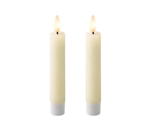 Lumineo LED Kerzen mit Timerfunktion 14,5cm Wachs - 2er Set Echtwachskerzen batteriebetrieben - flackernde Flamme Effekt - Wachskerzen Stabkerzen Rustik Creme Warmweiß Lumineo LED Kerzen mit Timerfunktion 14,5cm Wachs - 2er Set Echtwachskerzen batteriebetrieben - flackernde Flamme Effekt - Wachskerzen Stabkerzen Rustik Creme Warmweiß von Lumineo