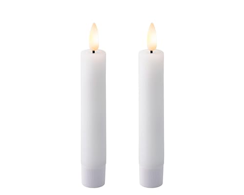 Lumineo LED Kerzen mit Timerfunktion 14,5cm Wachs - 2er Set Echtwachskerzen batteriebetrieben - flackernde Flamme Effekt - Wachskerzen Stabkerzen Rustik Weiß Warmweiß Lumineo LED Kerzen mit Timerfunktion 14,5cm Wachs - 2er Set Echtwachskerzen batteriebetrieben - flackernde Flamme Effekt - Wachskerzen Stabkerzen Rustik Weiß Warmweiß von Lumineo