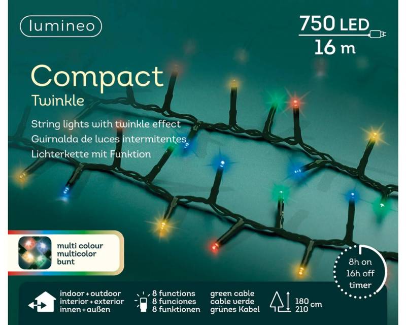 Lumineo LED-Lichterkette Lumineo Lichterkette 750 LEDs 16m von Lumineo