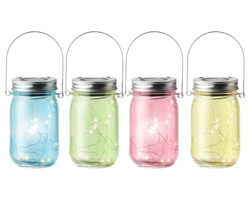 Lumineo LED Solar Glass Jar 4cls outd Variant Beleuchtung, Mehrfarbig, Einzigartig von Lumineo