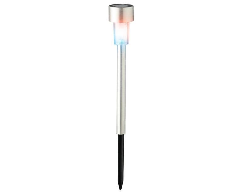Lumineo LED Solarleuchte, Farbwechsel, warmweiß, LED Solar Außenleuchte 24cm Edelstahl mit Farbwechsel von Lumineo