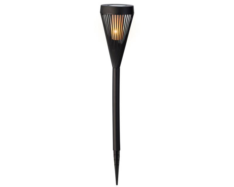 Lumineo LED Solarleuchte, Flacker Effekt, warmweiß, LED Solar Beleuchtung Fackel Flammeneffekt 45cm Kunststoff Warmweiß von Lumineo