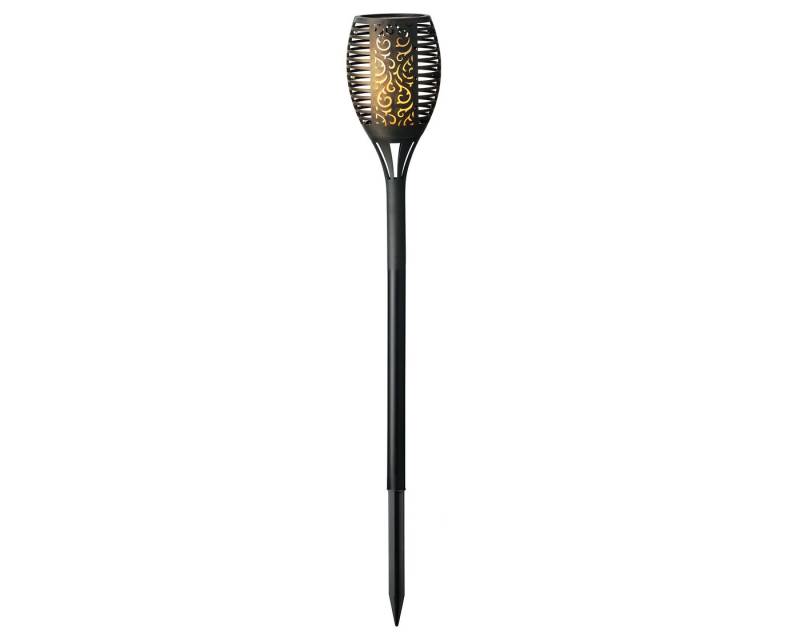 Lumineo LED Solarleuchte, Flacker Effekt, warmweiß, LED Solar Beleuchtung Fackel Flammeneffekt 61cm Kunststoff Warmweiß von Lumineo