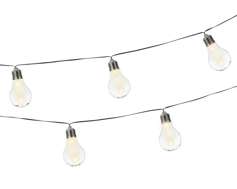 Lumineo LED Solarleuchte, Twinkle Effekt, warmweiß, LED Solar Lichterkette Glühbirnen 4,5m Kunststoff Warmweiß von Lumineo