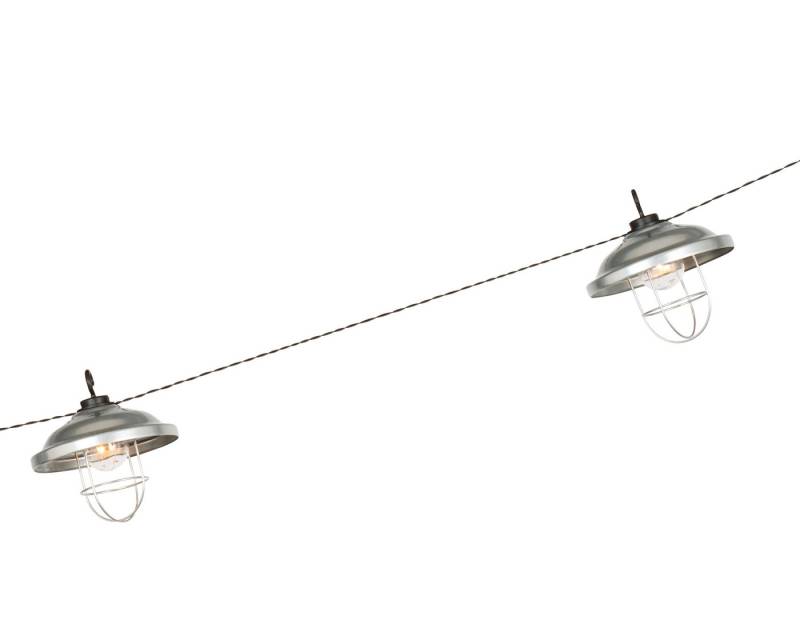 Lumineo LED Solarleuchte, Twinkle Effekt, klassisch warm, LED Solar Lichterkette Industrieleuchten 2,5m Metall Warmweiß von Lumineo
