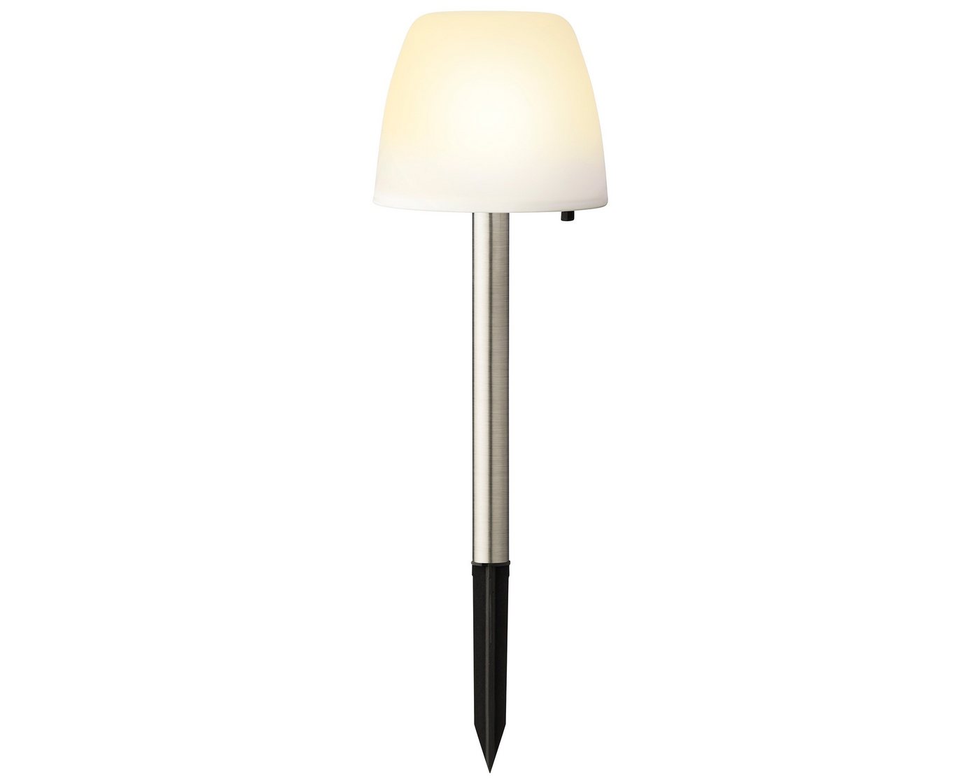 Lumineo LED Solarleuchte, Dauerlicht, warmweiß, LED Solarleuchte Gartenstecker 28cm Plastik Dauerbetrieb 6h warmweiß von Lumineo