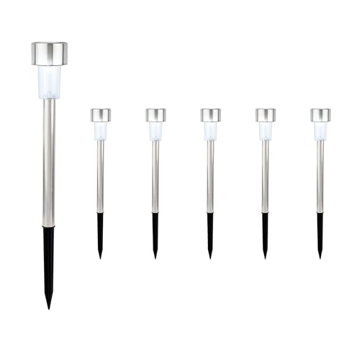 Lumineo LED Solarleuchte 24cm 6er Set für außen Garten Balkonkasten Dauerbetrieb 6h kaltweiß - Solar Gartenleuchte Gartenstecker Solarstecker Stableuchte Kunststoff - Solarlampen & Gartenbeleuchtung Lumineo LED Solarleuchte 24cm 6er Set für außen Garten Balkonkasten Dauerbetrieb 6h kaltweiß - Solar Gartenleuchte Gartenstecker Solarstecker Stableuchte Kunststoff - Solarlampen & Gartenbeleuchtung von Lumineo