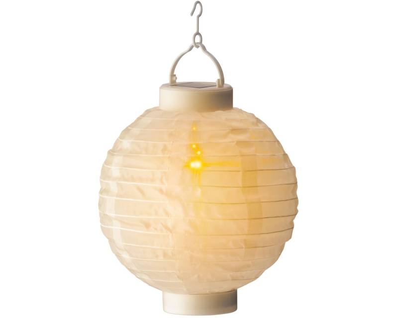 Lumineo Lampion, Flacker Effekt, warmweiß, Solar Gartenleuchte LED Lampion flackernd 20x23cm Kunststoff Warmweiß von Lumineo