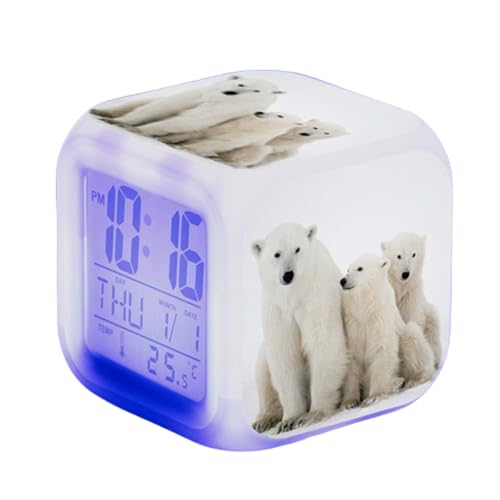 LuminescentDream Eisbär Wecker Digitaler Wecker Beleuchtet LED Nachtleuchtender Wecker mit Licht Aufwachen Schlummertemperatur Geburtstagsgeschenke für Teenager Erwachsene LuminescentDream Eisbär Wecker Digitaler Wecker Beleuchtet LED Nachtleuchtender Wecker mit Licht Aufwachen Schlummertemperatur Geburtstagsgeschenke für Teenager Erwachsene von LuminescentDream