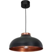 Hängelampe in Schwarz Kupfer E27 Metall Ø 40 cm von Luminex