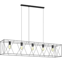Breite Drahtgestell Hängeleuchte FRAME in Schwarz 5-flmg Breite Drahtgestell Hängeleuchte FRAME in Schwarz 5-flmg von Luminex